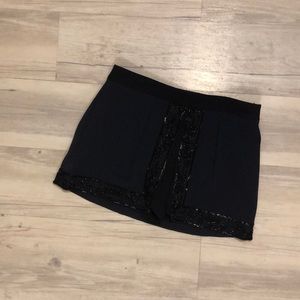 Club Monaco Navy Sequin Skort